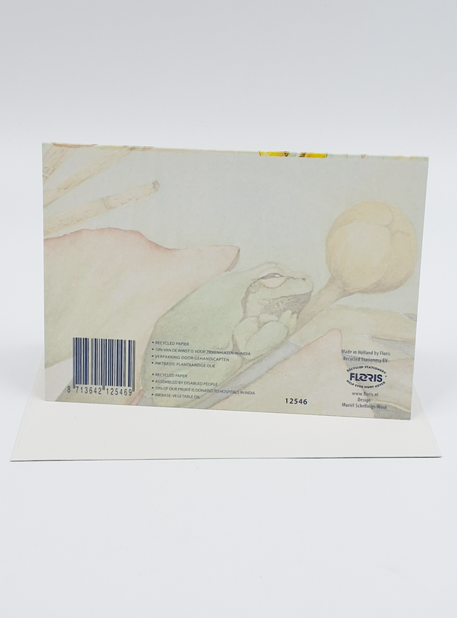 Wenskaart witte waterlelie condoleance