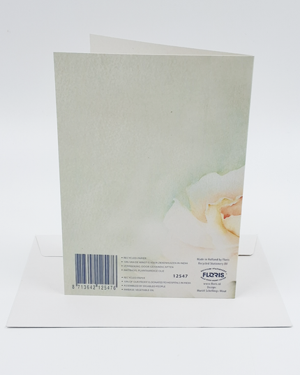 Wenskaart rozen fles