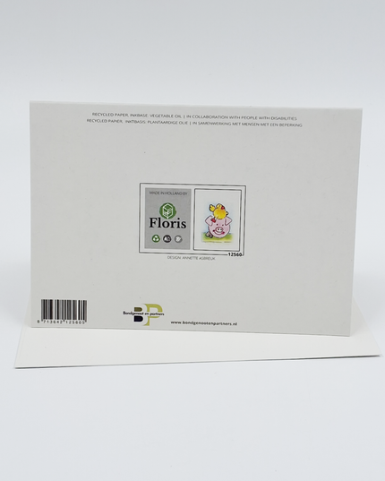 Wenskaart kind boerderijdieren