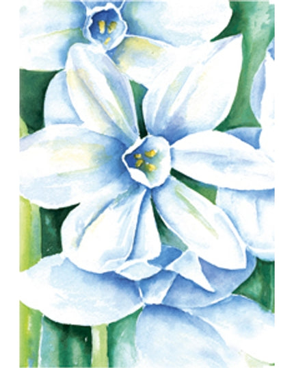 Wenskaart blauwe bloem Annette