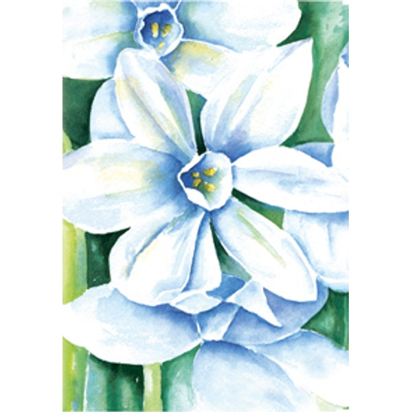 Wenskaart blauwe bloem Annette