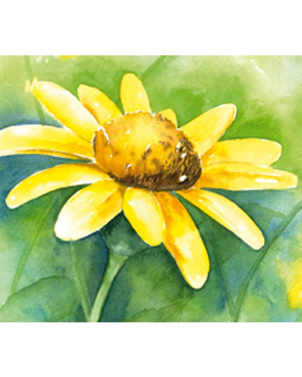 Wenskaart gele bloem