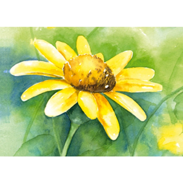 Wenskaart gele bloem