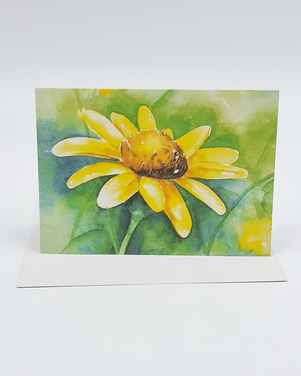 Wenskaart gele bloem