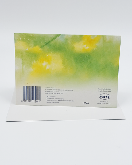 Wenskaart gele bloem