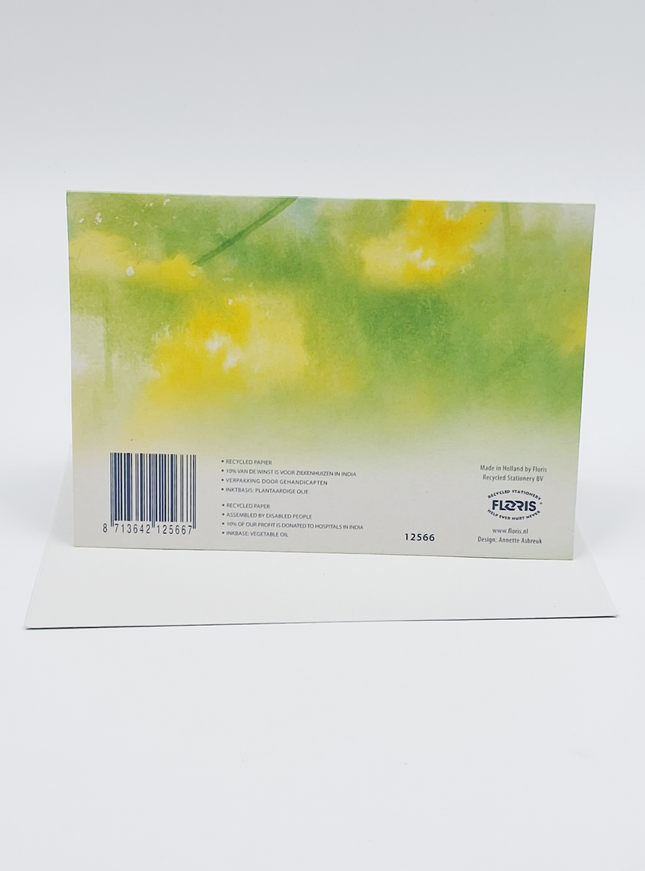 Wenskaart gele bloem