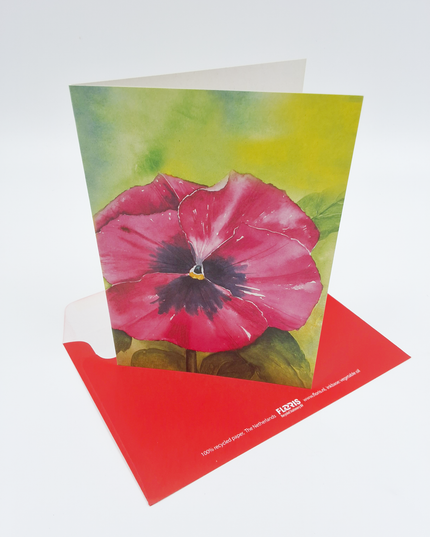 Wenskaart rode viool