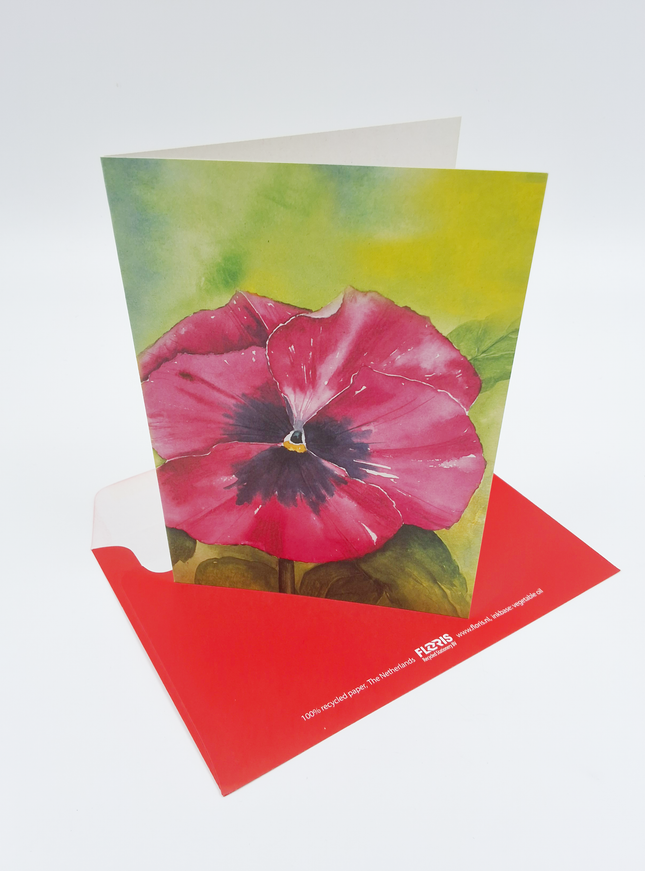 Wenskaart rode viool