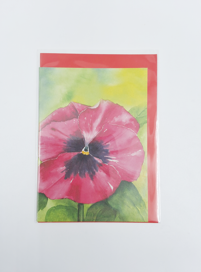 Wenskaart rode viool