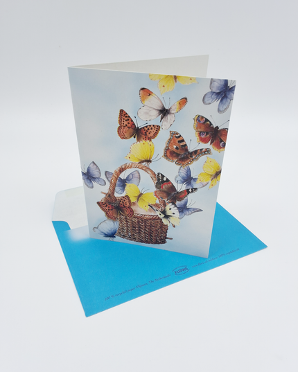 wenskaart mand vlinders