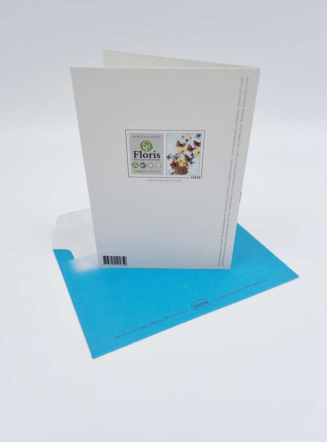 wenskaart mand vlinders