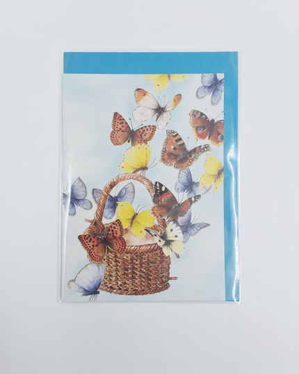 wenskaart mand vlinders