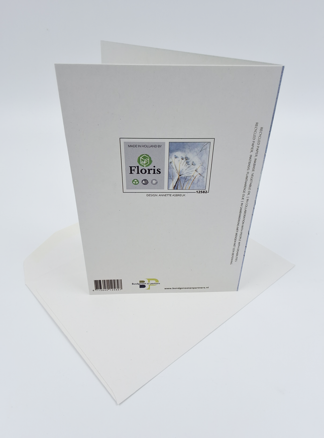 Wenskaart berenklauw sneeuw condoleance