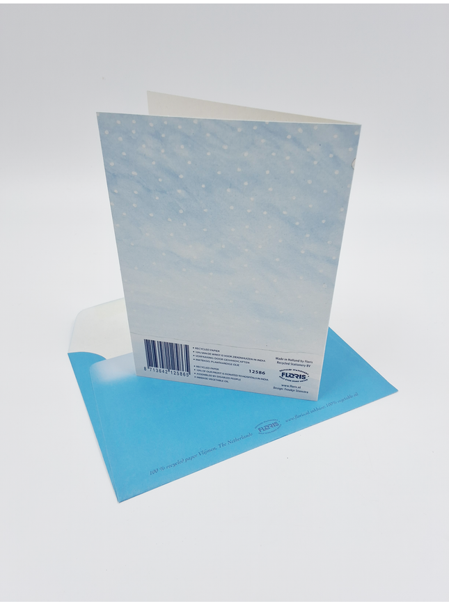 Greeting card snow children