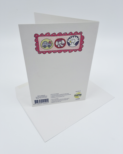 Wenskaart bruidspaar, getrouwd veel geluk