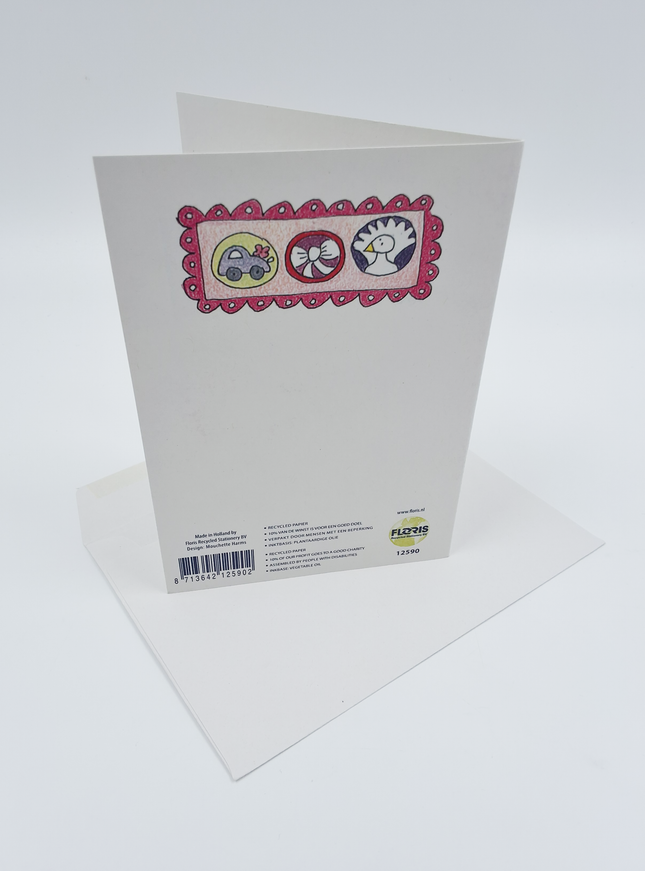 Wenskaart bruidspaar, getrouwd veel geluk