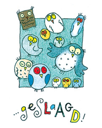 Wenskaart uilen, geslaagd