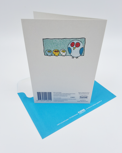 Wenskaart uilen, geslaagd