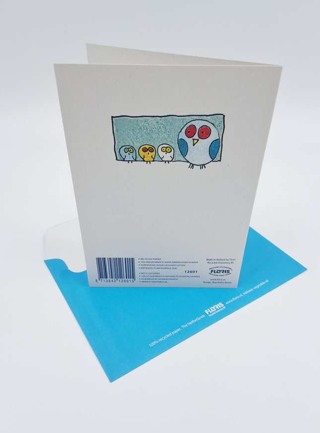 Wenskaart uilen, geslaagd