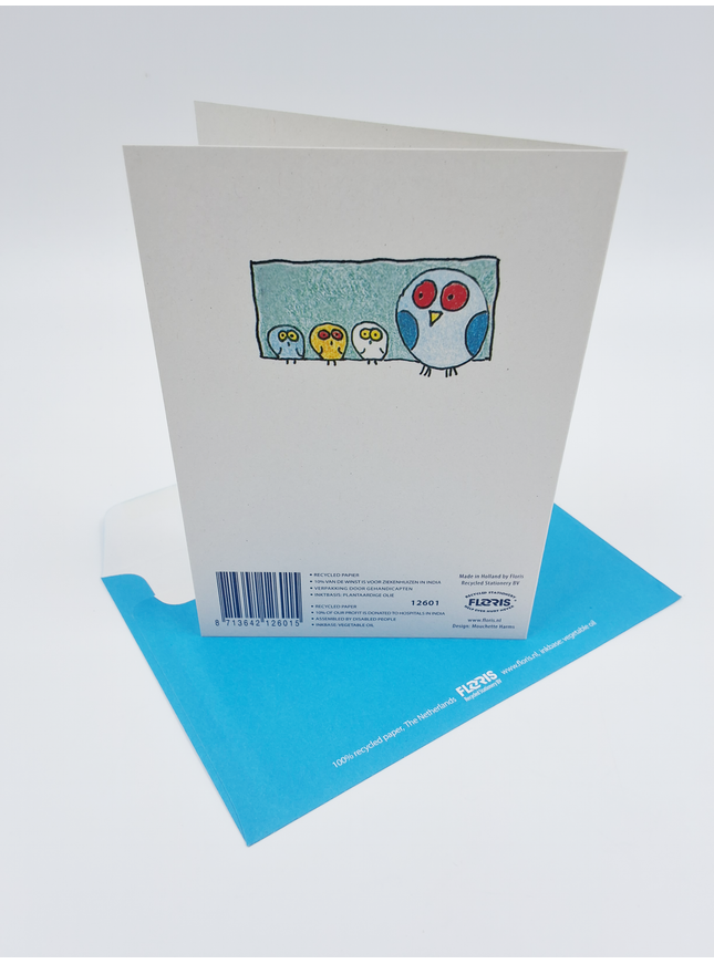 Wenskaart uilen, geslaagd