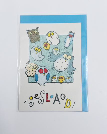 Wenskaart uilen, geslaagd