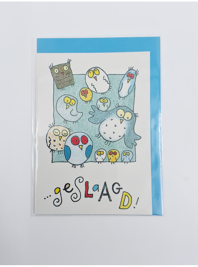Wenskaart uilen, geslaagd