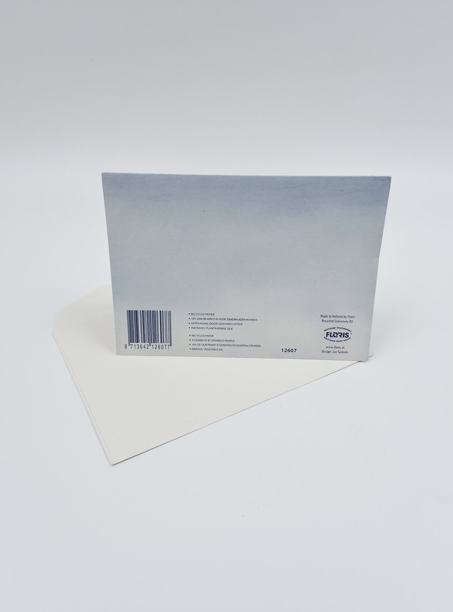 Wenskaart zeehond vissen