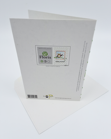 Wenskaart uil tak, geslaagd