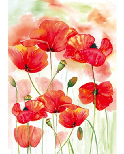 Wenskaart klaprozen Annette