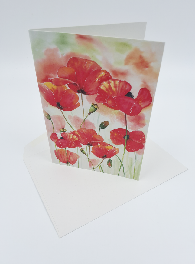 Wenskaart klaprozen Annette