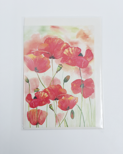 Wenskaart klaprozen Annette