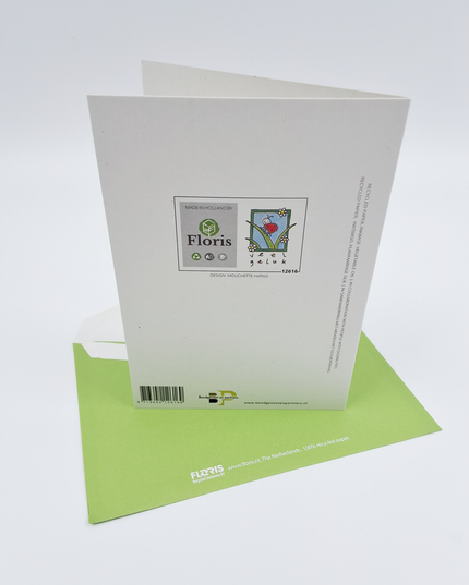 Wenskaart lieveheersbeestje, veel geluk