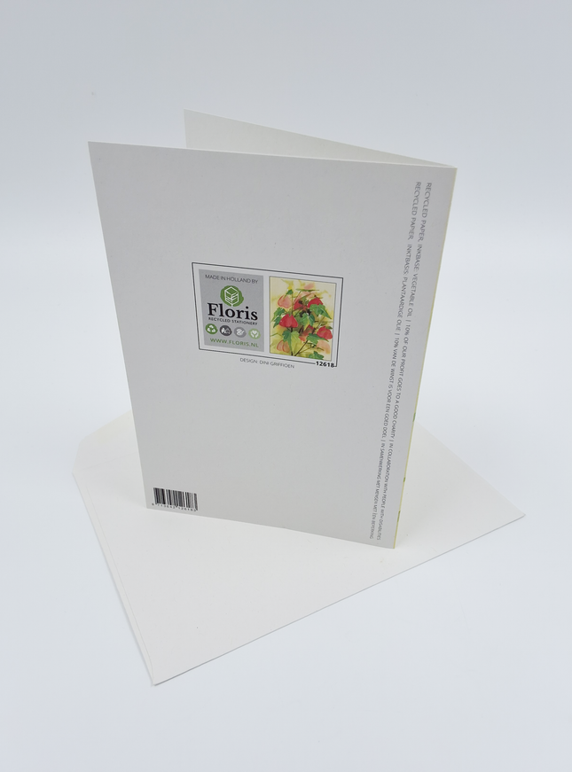 Wenskaart bloemen Abutilon