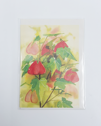 Wenskaart bloemen Abutilon