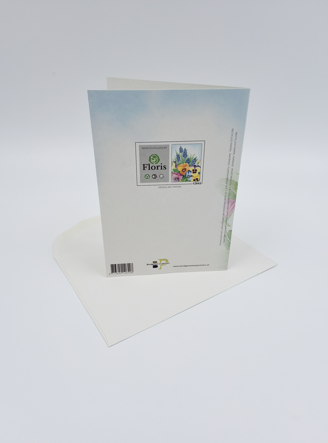 Wenskaart violen Jan