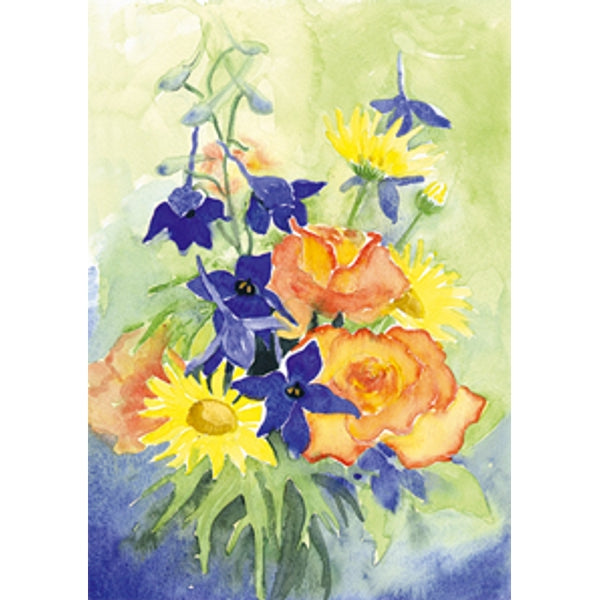 Wenskaart zomer boeket Dinnie