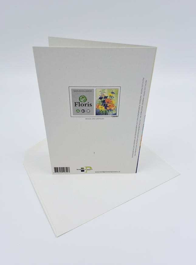 Wenskaart zomer boeket Dinnie