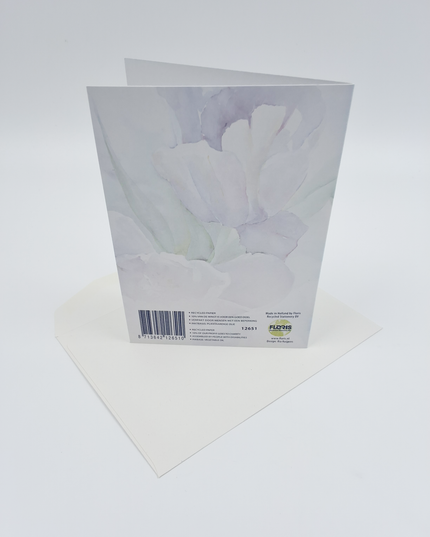 Wenskaart paarse tulp Ria