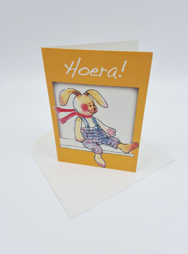 Wenskaart geboorte hoera