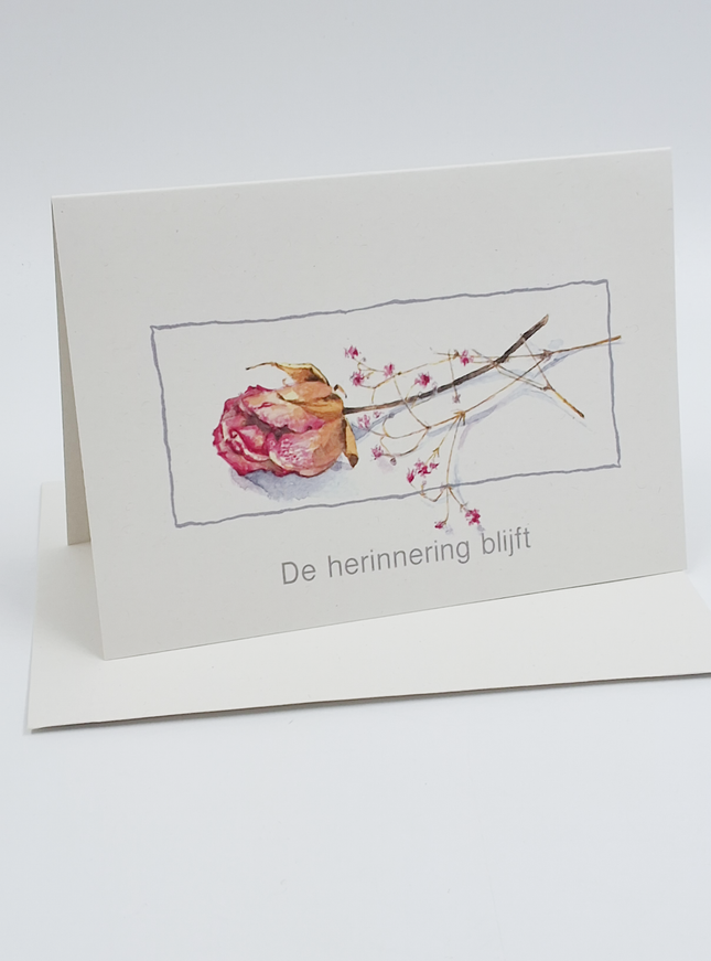 Wenskaart condoleance, de herinnering blijft (F12665)