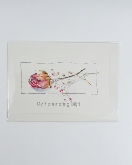 Condolence card, the memory lives on (F12665)