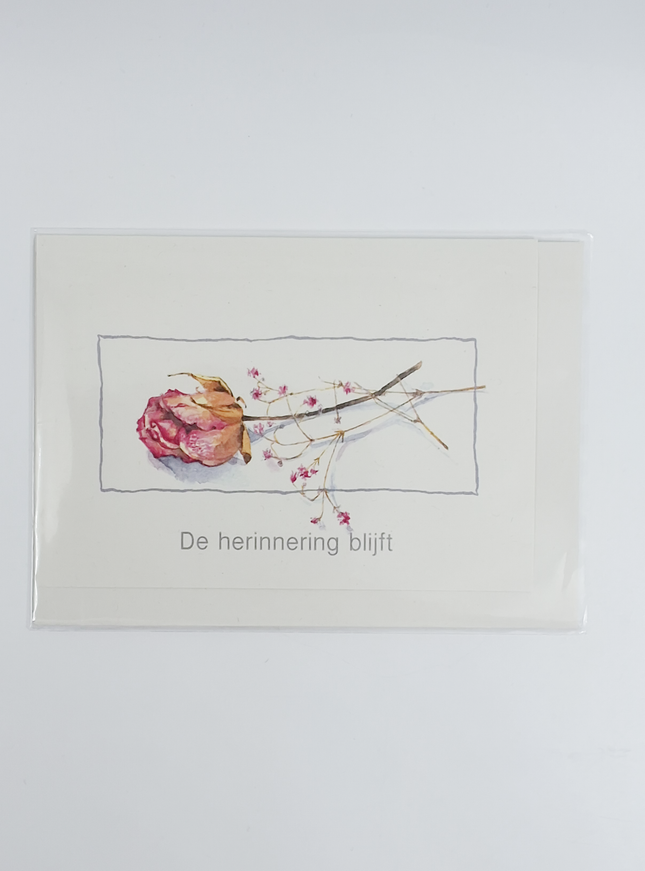 Wenskaart condoleance, de herinnering blijft (F12665)