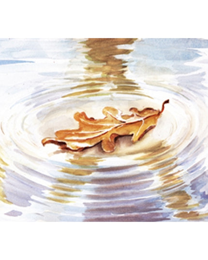 Wenskaart condoleance blad water