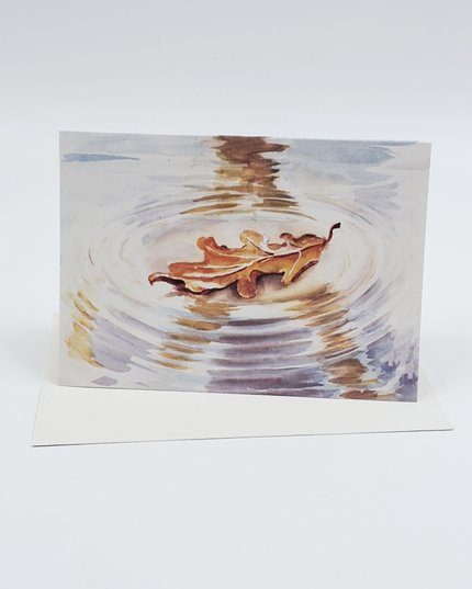 Wenskaart condoleance blad water