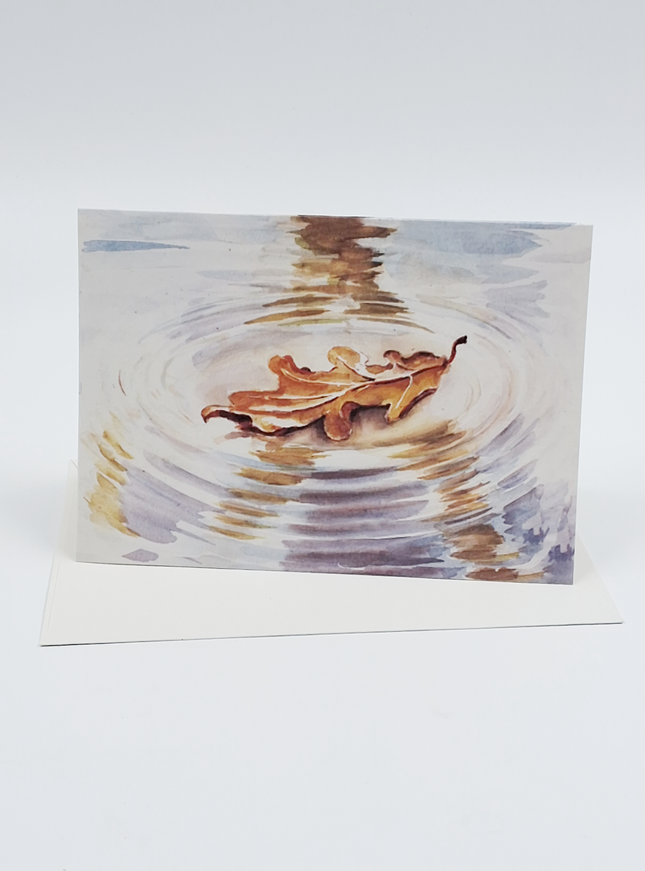 Wenskaart condoleance blad water