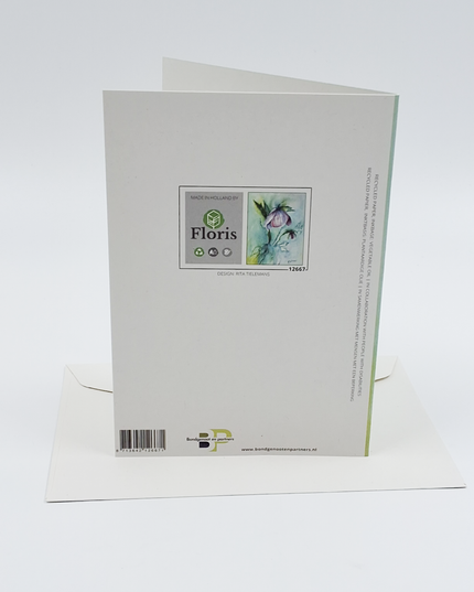 Wenskaart paarse helleborus