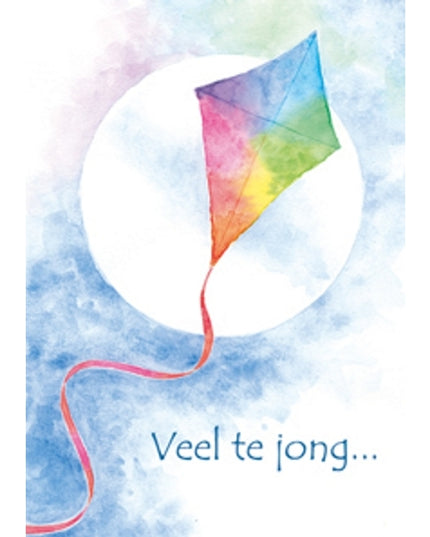 Wenskaart condoleance vlieger, veel te jong