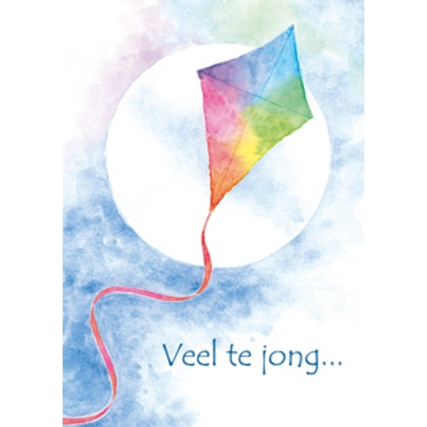 Wenskaart condoleance vlieger, veel te jong