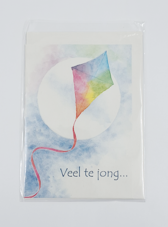 Wenskaart condoleance vlieger, veel te jong