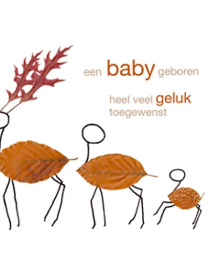 Wenskaart geboorte een baby geboren, heel veel geluk